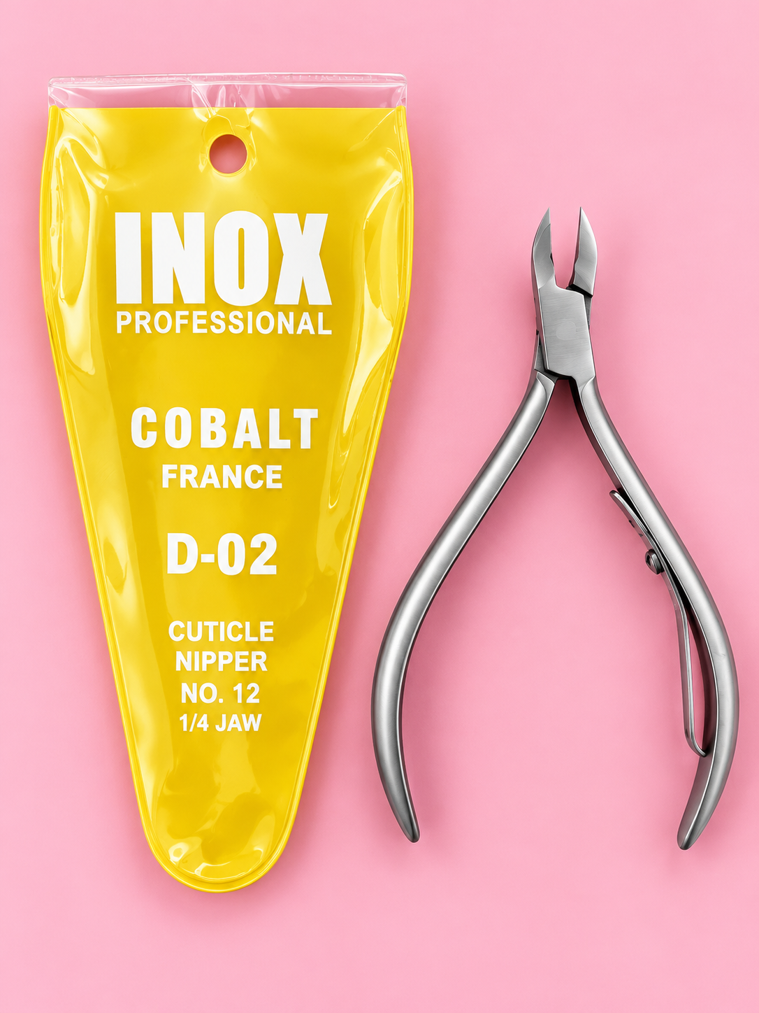 Professional Cuticle Nipper – INOX Cobalt D-02 (1/4 Jaw)