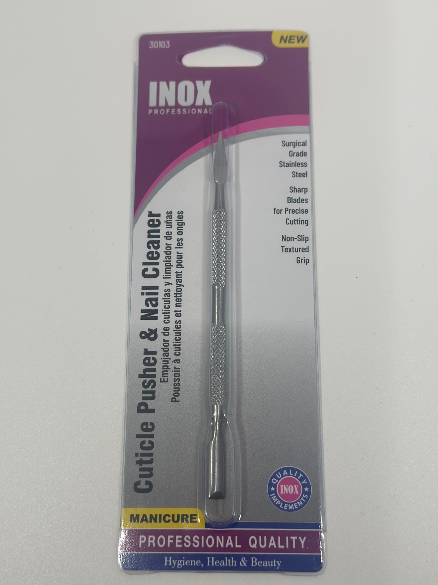 professional, cuticle pusher & nail cleaner
