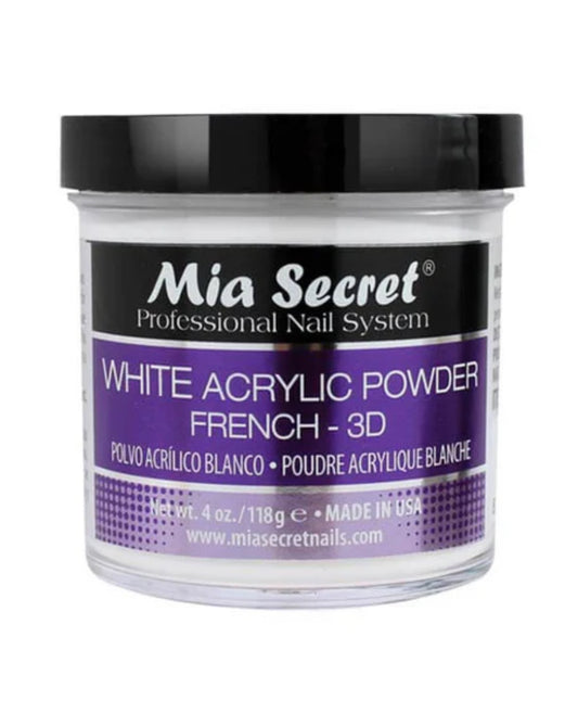 White Acrylic Powder - French 3D