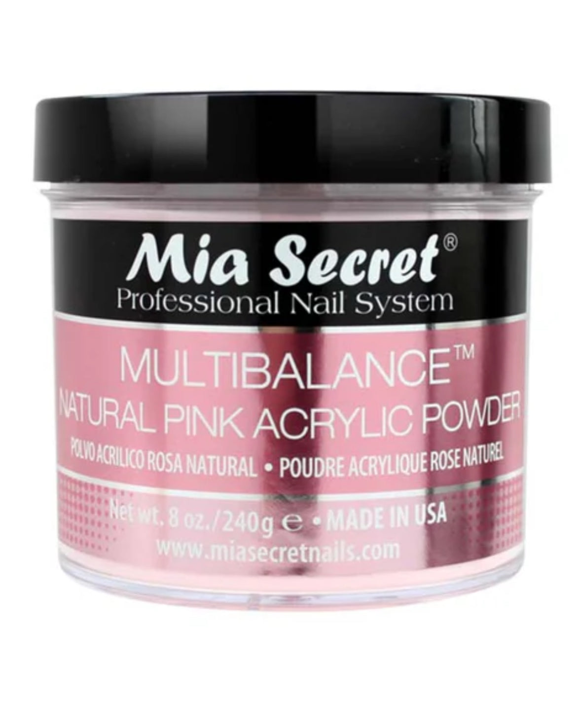 MULTIBALANCE NATURAL PINK ACRYLIC POWDER.