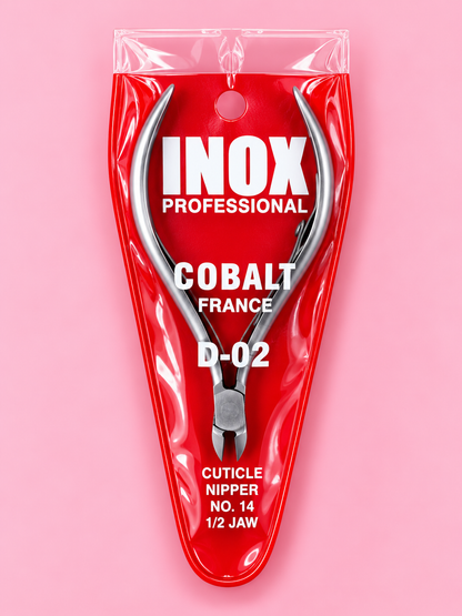 Professional Cuticle Nipper – INOX Cobalt D-02 (1/2 Jaw)