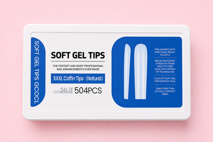 SOF GEL NAILS ( COFFIN NATURAL)