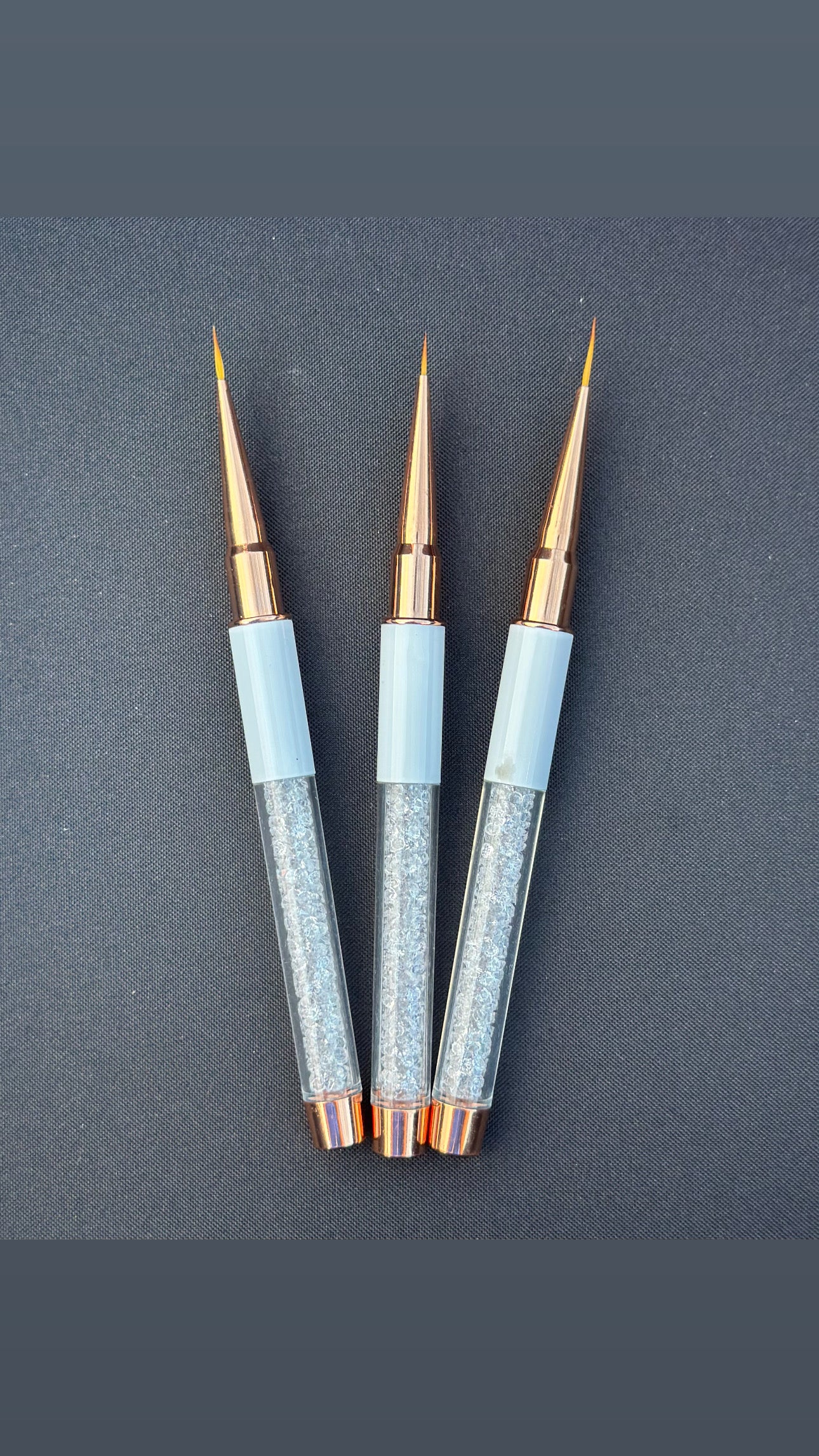 Nail Art Brushes Gold Set .