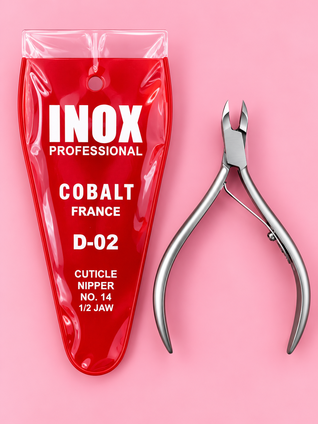 Professional Cuticle Nipper – INOX Cobalt D-02 (1/2 Jaw)