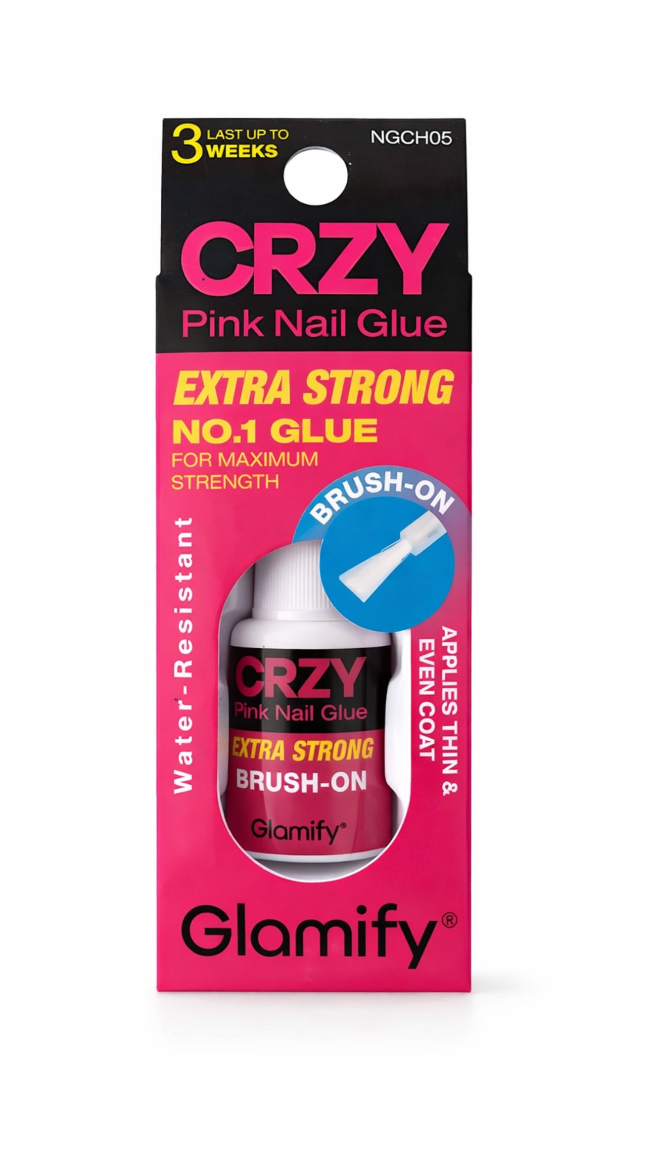 CRZY Pink Nail Glue.