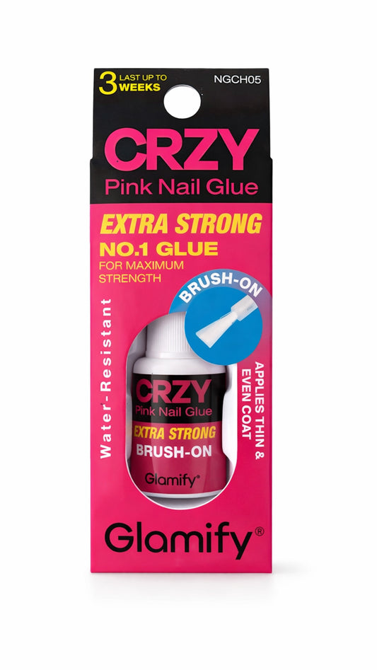 CRZY Pink Nail Glue.