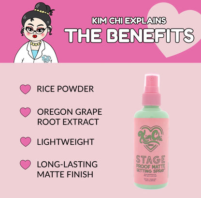 STAGE PROOF MATTE SETTING SPRAY.