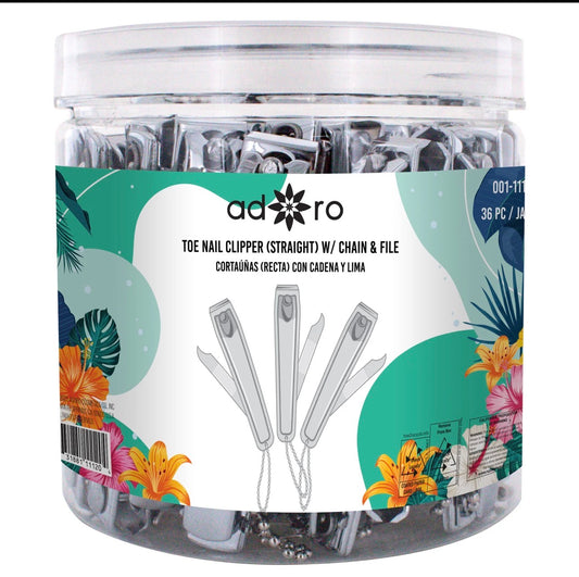 TOE NAIL CLIPPER: STRAIGHT-JAR (36PC)