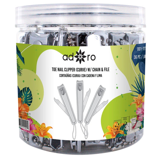 TOE NAIL CLIPPER : CURVE-JAR (36PC)