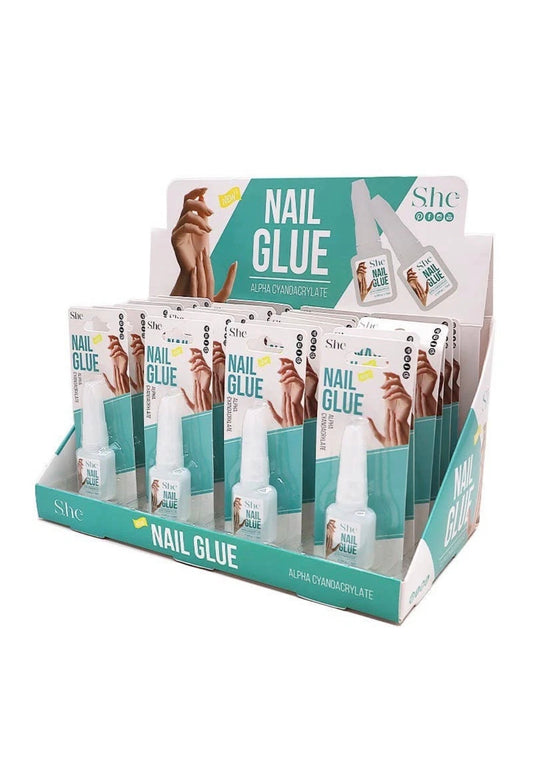 SHE NAIL GLUE 24PC BOX
