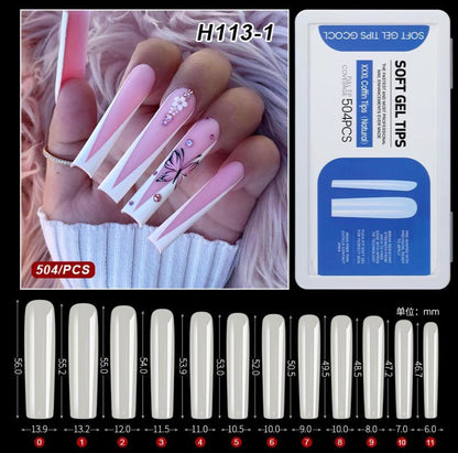SOF GEL NAILS ( COFFIN NATURAL)