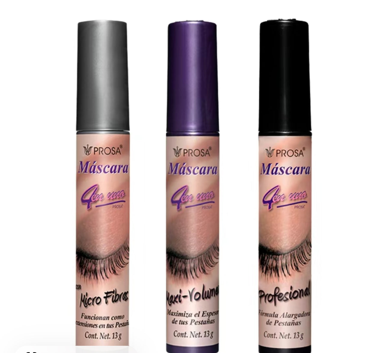 PROSA MASCARA 4 IN 1 .( 3 PACK )