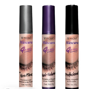 PROSA MASCARA 4 IN 1 .( 3 PACK )