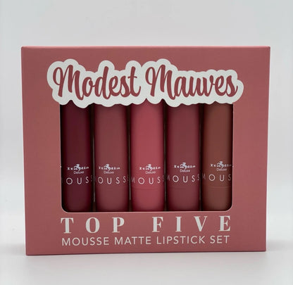 ITALIA TOP FIVE MATTE LIPSTICK SET.