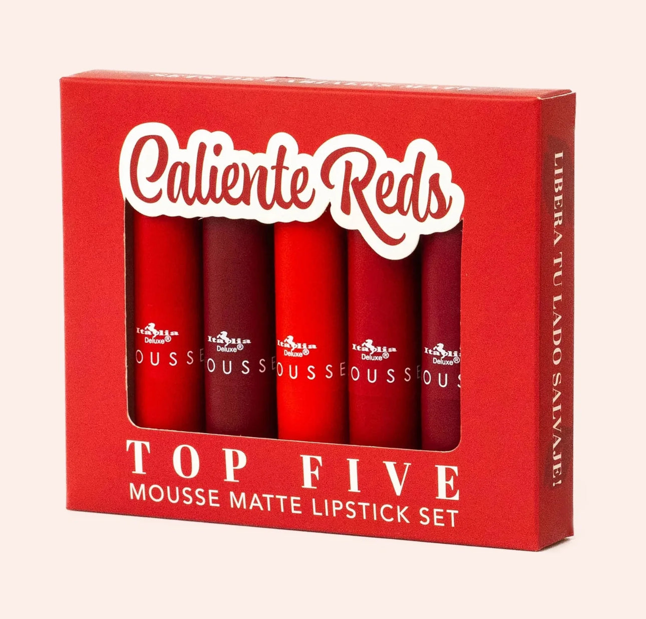 ITALIA TOP FIVE MATTE LIPSTICK SET.