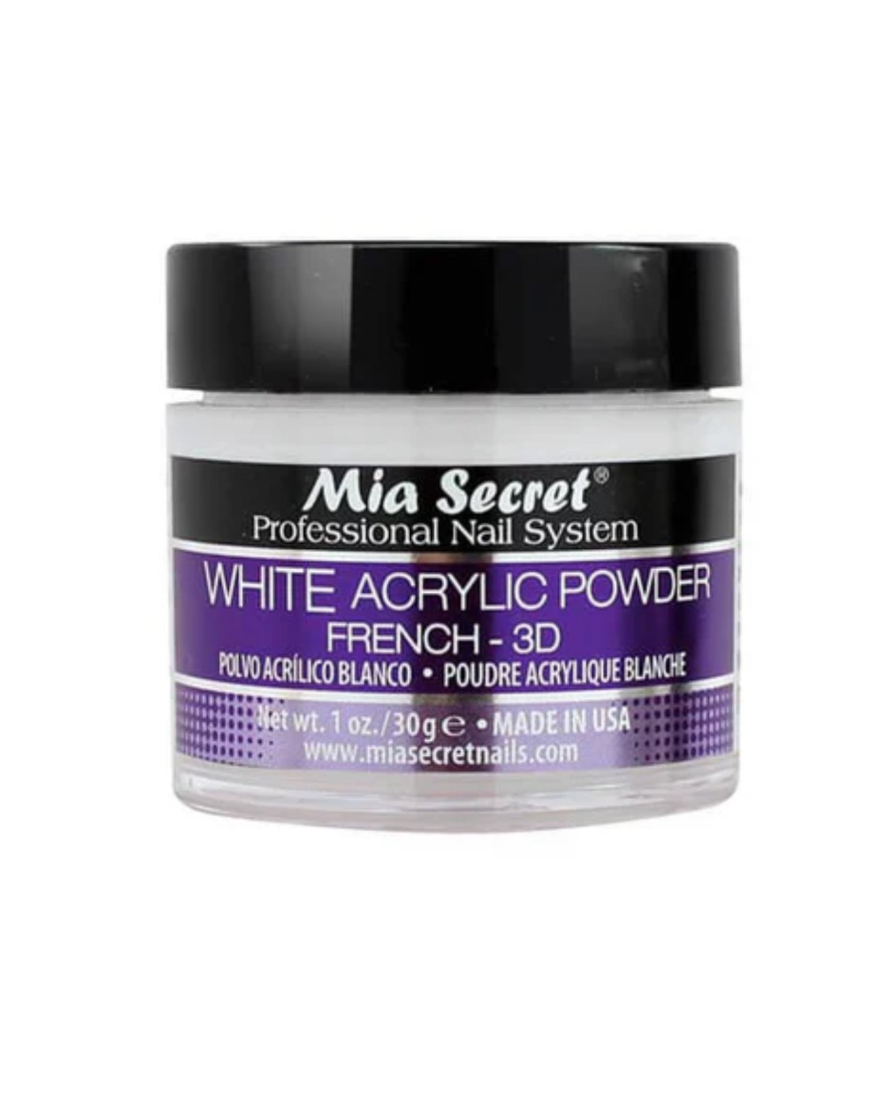 White Acrylic Powder - French 3D