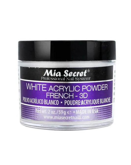 White Acrylic Powder - French 3D