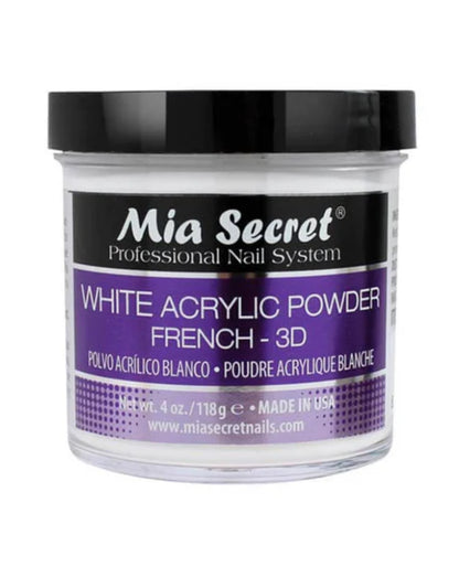 White Acrylic Powder - French 3D