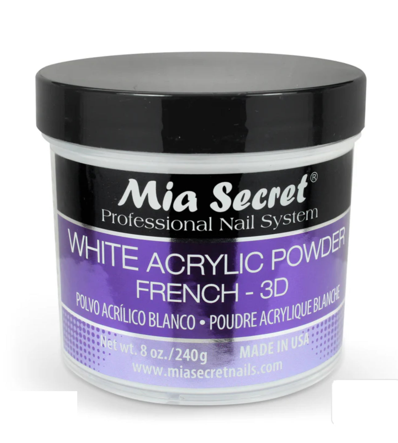 White Acrylic Powder - French 3D