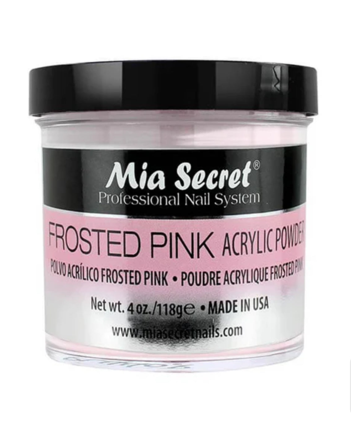 FROSTED PINK ACRYLIC POWDER.