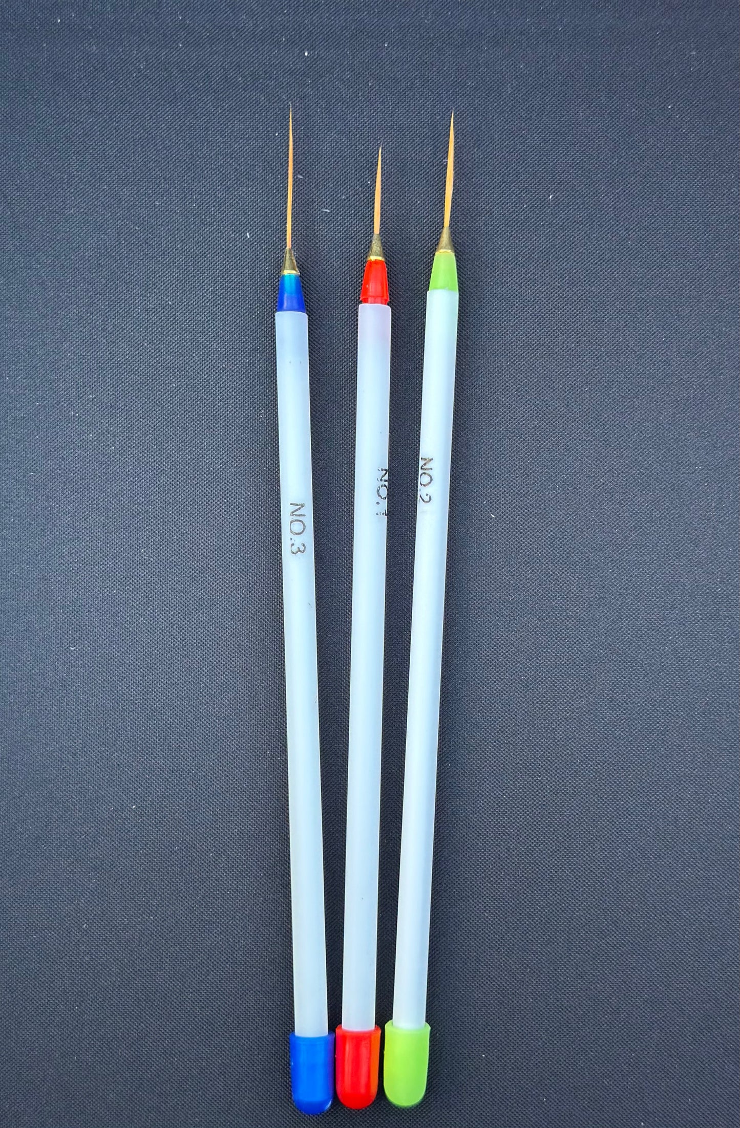 Nail Art Brushes Set (3Pcs)