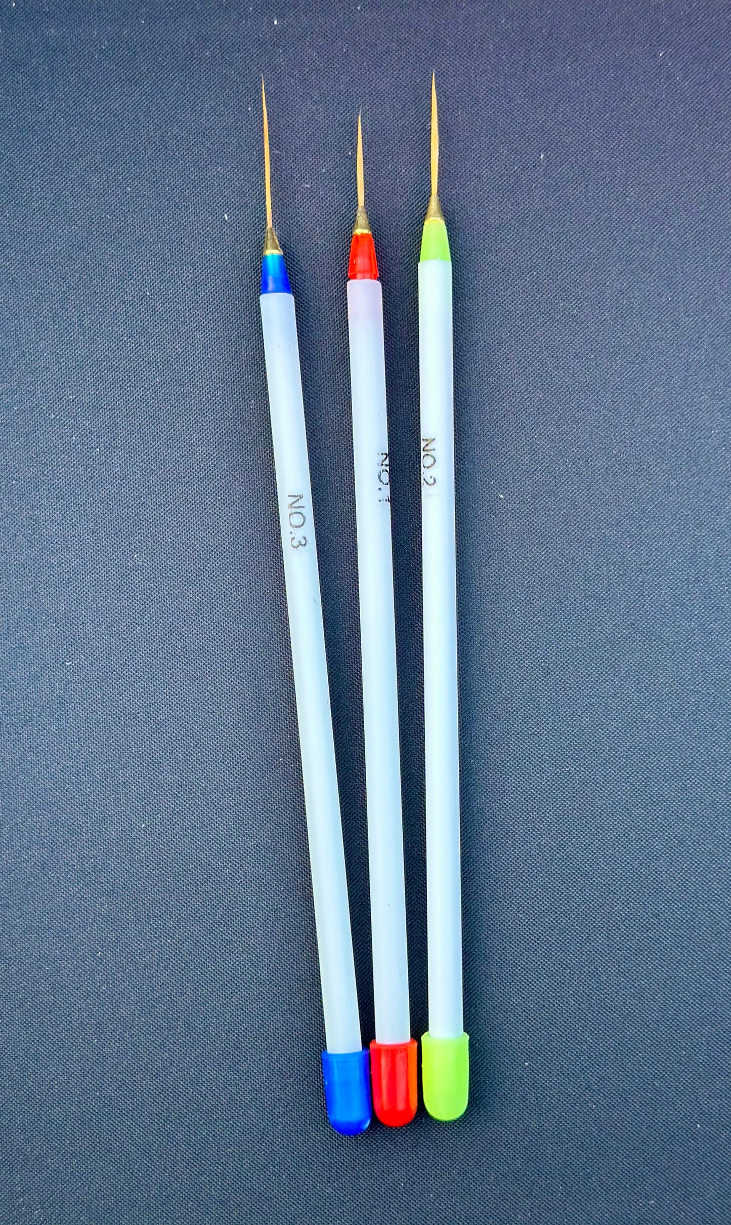 Nail Art Brushes Set (3Pcs)