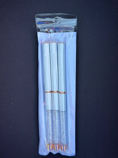 Nail Art Brushes Gold Set .