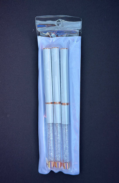 Nail Art Brushes Gold Set .