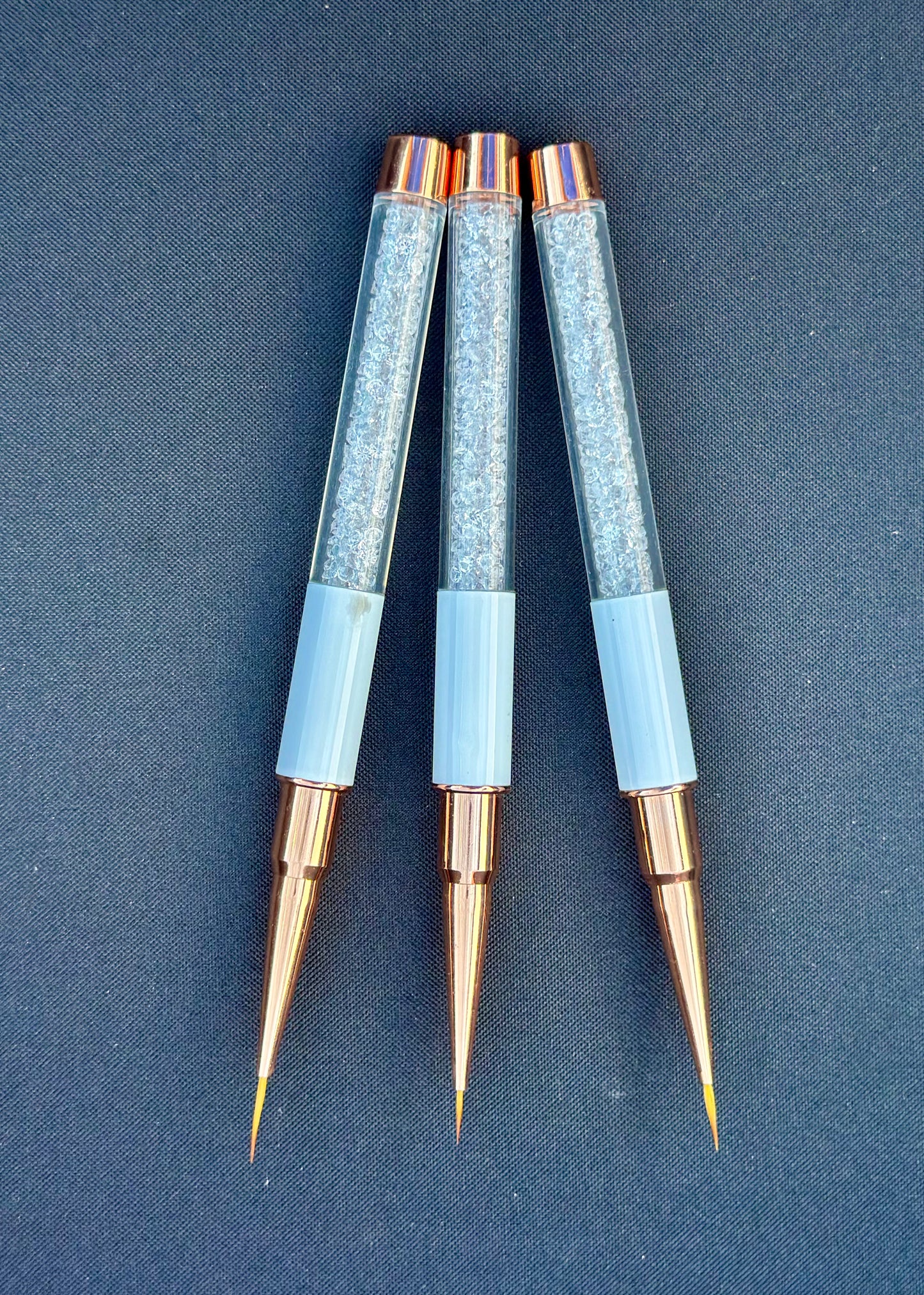 Nail Art Brushes Gold Set .