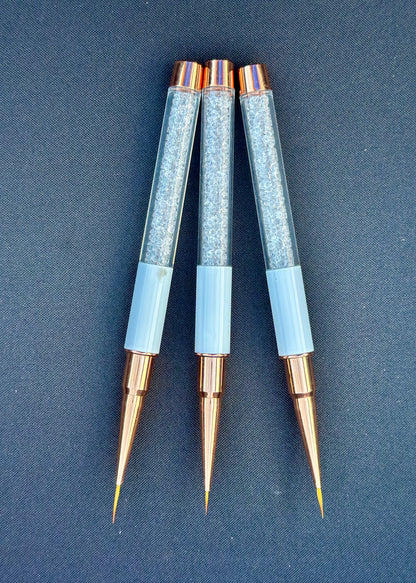 Nail Art Brushes Gold Set .