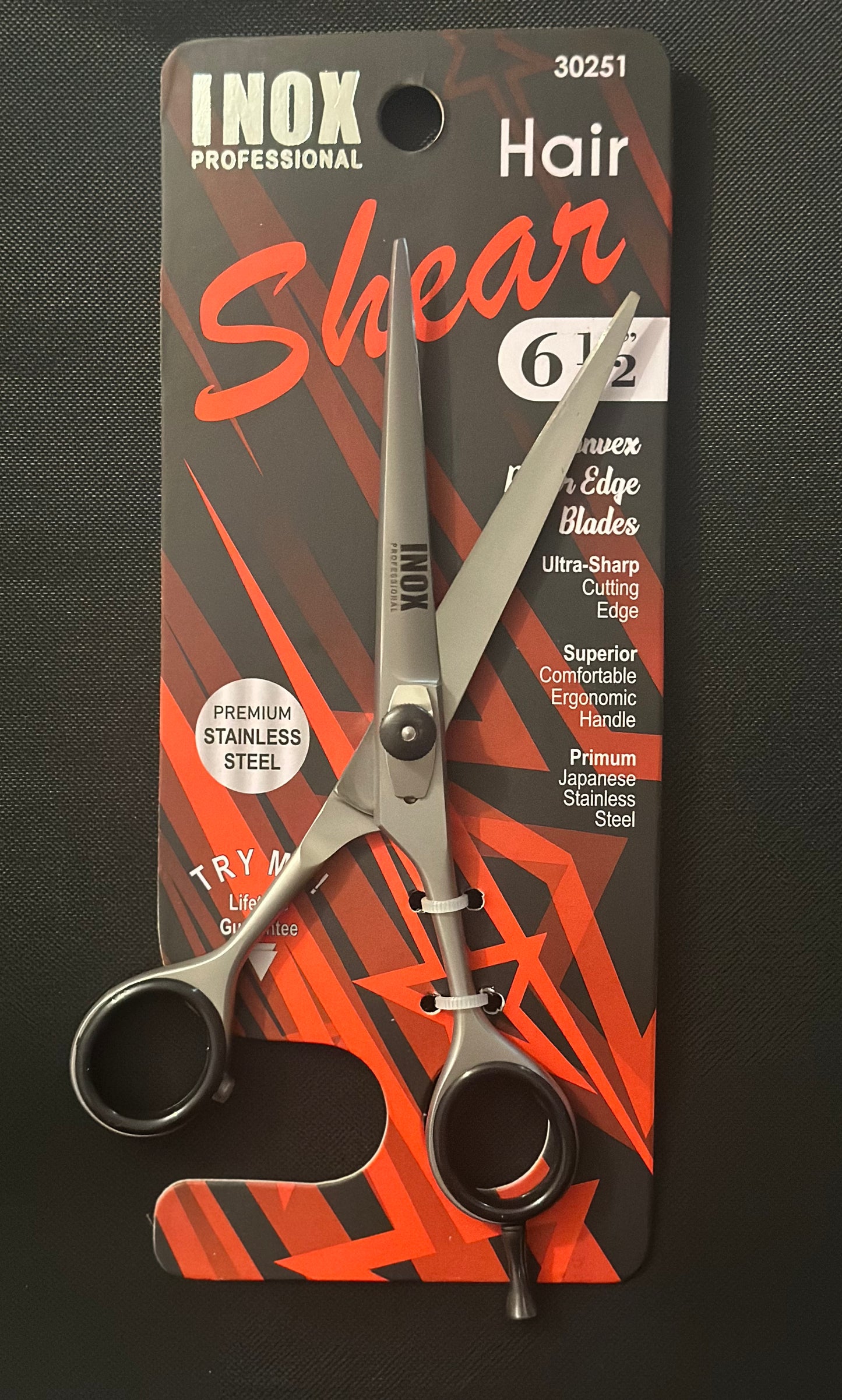 HAIR SHEAR 6-1/2" STAINLESS STEEL.